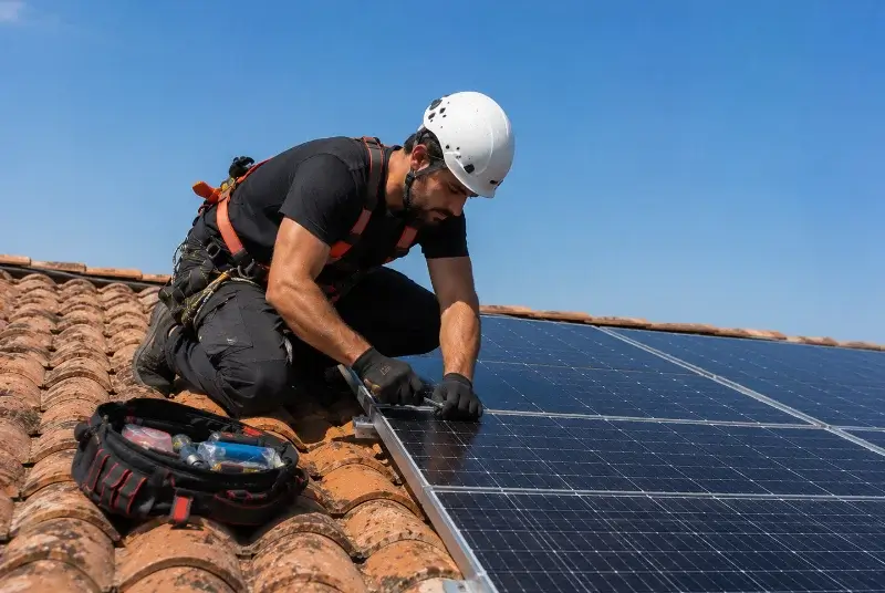 Maintenance et monitoring de panneaux solaires à Cazedarnes